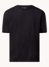 T-shirt met logoborduring - Zwart