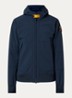 Abner softshell jack met capuchon en ritszakken - Indigo