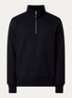 Broad sweater met halve rits - Zwart