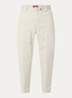 Bromo straight fit cargobroek met steekzakken - Creme