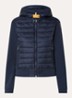 Caelie gewatteerd jack met capuchon - Donkerblauw