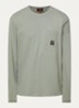 Caspian longsleeve met borstzak en logo - Lindegroen