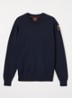 Grofgebreide pullover met ronde hals - Donkerblauw