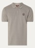Hobart regular fit polo met logoborduring - Grijs