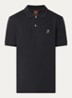 Hobart regular fit polo met logoborduring - Zwart