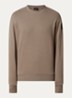 Keota sweater met ritszak en logo - Zand