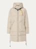 Long Bear jas met donsvulling en afneembare capuchon  - Beige
