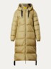 Panda longline puffer jas met logo - Olijfgroen