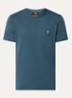 Patch T-shirt met logoborduring - Blauw