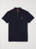 Polo van piqué katoen met logo - Donkerblauw