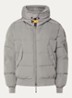 Wilmont puffer jack met capuchon en logoborduring - Grijs