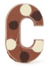 Chocoladeletter Melk gevlekt 190 gram - A t/m Z - C