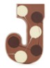 Chocoladeletter Melk gevlekt 190 gram - A t/m Z - J