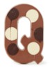 Chocoladeletter Melk gevlekt 190 gram - A t/m Z - Q