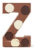 Chocoladeletter Melk gevlekt 190 gram - A t/m Z - Z