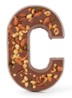 Chocoladeletter Melk met noten 185 gram - A t/m Z - C
