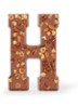 Chocoladeletter Melk met noten 185 gram - A t/m Z - H