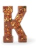Chocoladeletter Melk met noten 185 gram - A t/m Z - K
