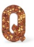 Chocoladeletter Melk met noten 185 gram - A t/m Z - Q