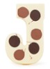 Chocoladeletter Wit gevlekt 190 gram - A t/m Z - J