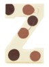 Chocoladeletter Wit gevlekt 190 gram - A t/m Z - Z