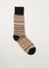Multistripe sokken met streepprint - Geel