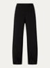 Attilia high waist wide fit broek met persplooi - Zwart