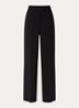 Emblema high waist wide fit pantalon met steekzakken - Zwart