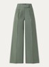 Scala high waist wide fit pantalon in wolblend - Olijfgroen