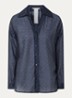 Semi-transparante blouse met strass - Donkerblauw