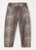 Balloon fit jeans met lichte wassing - Bruin