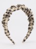 Smocked haarband met print - Beige