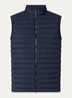 Moise gewatteerde bodywarmer met donsvulling - Donkerblauw
