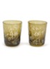 Scattered Flowers glas 54 cl set van 2 - Groen