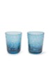 Scattered Flowers glas 54 cl set van 2 - Donkerblauw