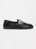 Boat loafer van leer - Zwart