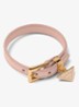Armband van leer met hanger - Oudroze