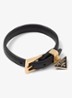 Armband van leer met hanger - Zwart