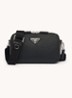 Brique crossbodytas van leer - Zwart