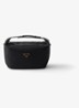 Chérie Re-Nylon Mini handtas met leren details - Zwart
