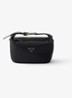 Chérie Re-Nylon Mini handtas met leren details - Diepzwart
