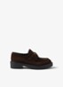 Chocolate loafer van kalfssuède - Donkerbruin