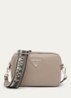 Crossbodytas van leer - Donkergrijs