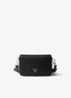 Crossbodytas van leer - Diepzwart