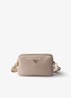 Crossbodytas van leer - Taupe
