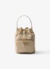 Duet Re-Nylon handtas met leren details - Beige