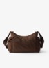 Explore Re-Nylon Large schoudertas met leren details - Bruin