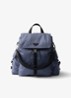Explore Re-Nylon rugzak met leren details - Donkerblauw