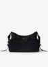 Explore Re-Nylon schoudertas met leren details - Zwart