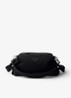 Explore Re-Nylon schoudertas met leren details - Zwart